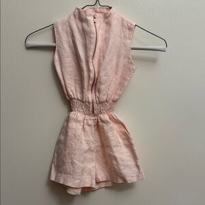 Autori Capresi Capri Handmade Linen Pink Romper Size 2 (Kids)